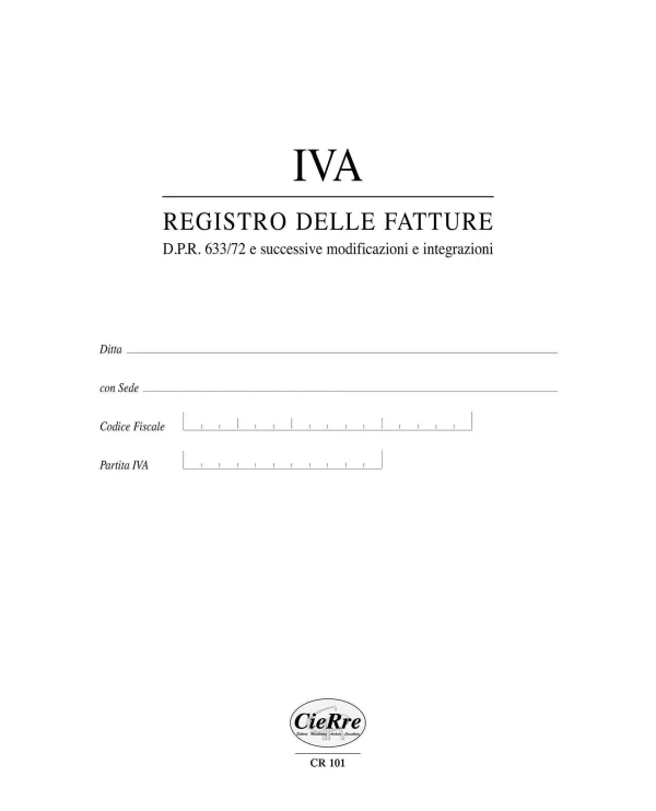 CR101-2 Registro fatture emesse 22pag