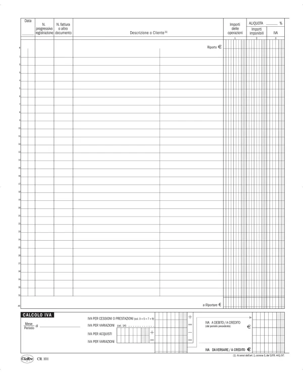 CR101-3 Registro fatture emesse 22pag