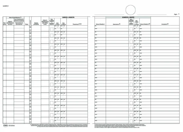 CR245-2 Registro Aziendale Carico/Scarico Bovini e Bufalini | Cierre
