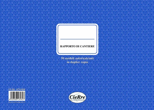 Blocco rapporto di cantiere | Cierre
