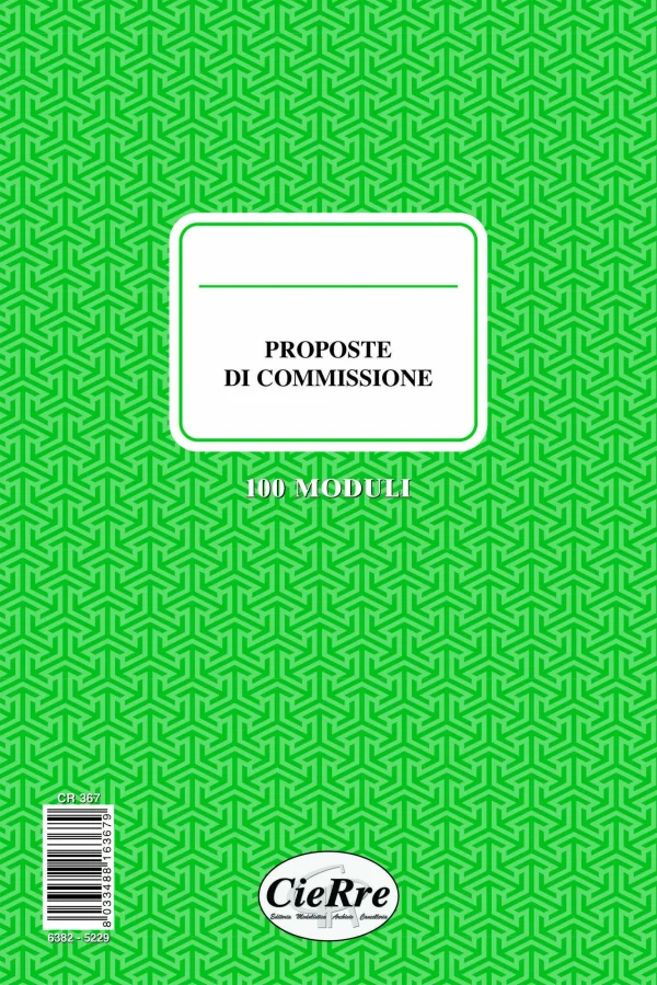 CR367 Blocco proposte di commissione 23×15 usomano | Cierre