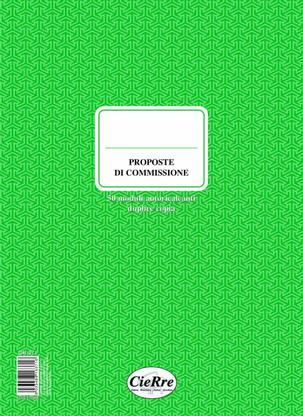 CR371 Blocco proposte di commissione 30×23 a 2 copie | Cierre