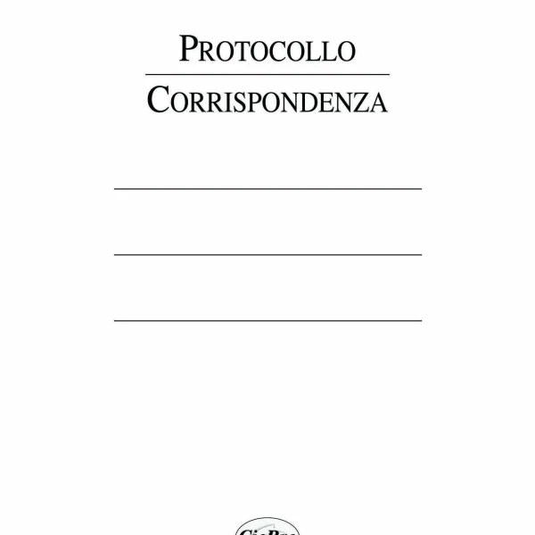 CR424 Registro protocollo corrispondenza R/S 400 fogli in tela | Cierre