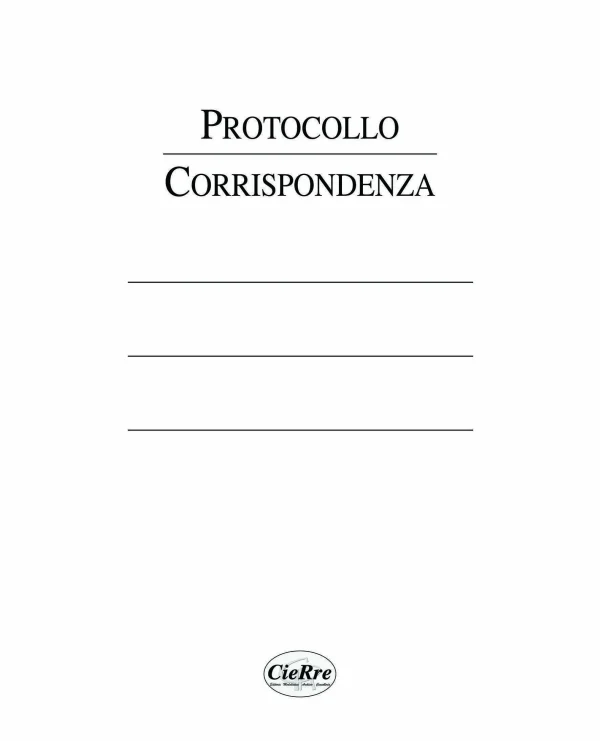 CR424 Registro protocollo corrispondenza R/S 400 fogli in tela | Cierre