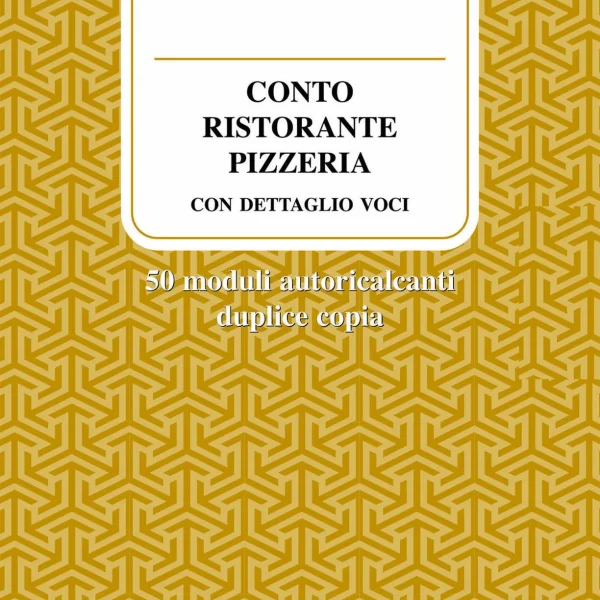 Conto Ristorante/Pizzeria con dettaglio voci a 2 copie | Cierre
