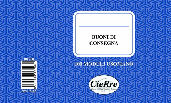 Blocco Buoni di Consegna usomano | Cierre