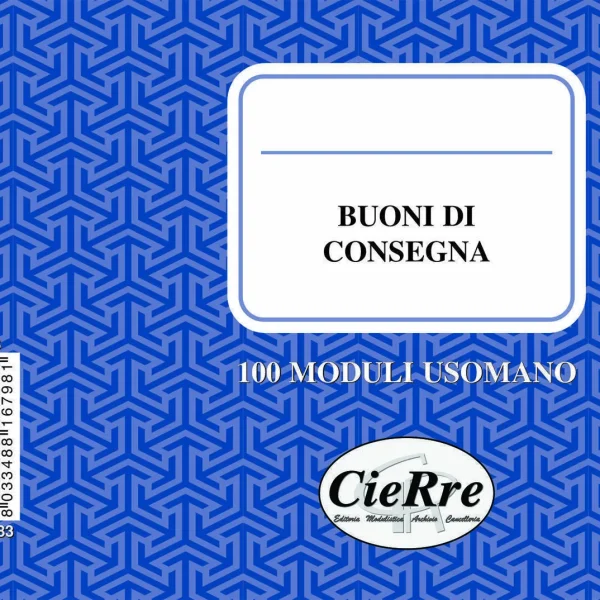 CR798 Blocco Buoni di Consegna usomano | Cierre