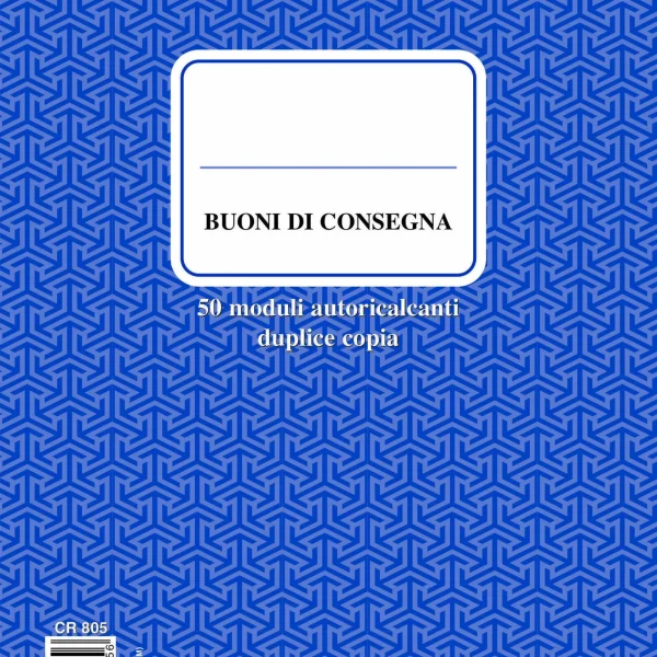 CR805 Blocco Buoni di Consegna 23×15 a 2 Copie | Cierre