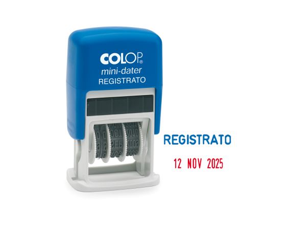 Timbro S160/L2 (Datario + Registrato) | Colop