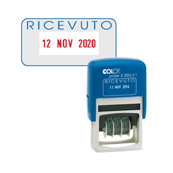 Timbro S260/L1 (Datario + Ricevuto) | Colop