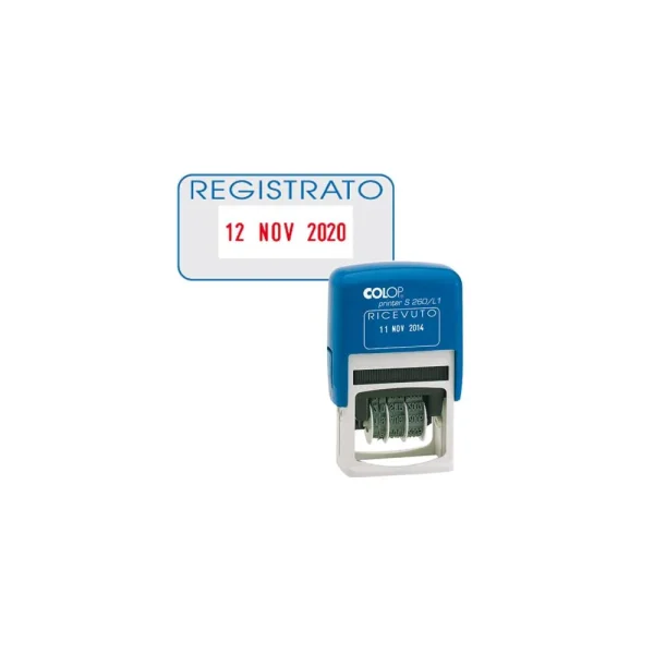 Timbro S260/L3 (Datario + Registrato) | Colop