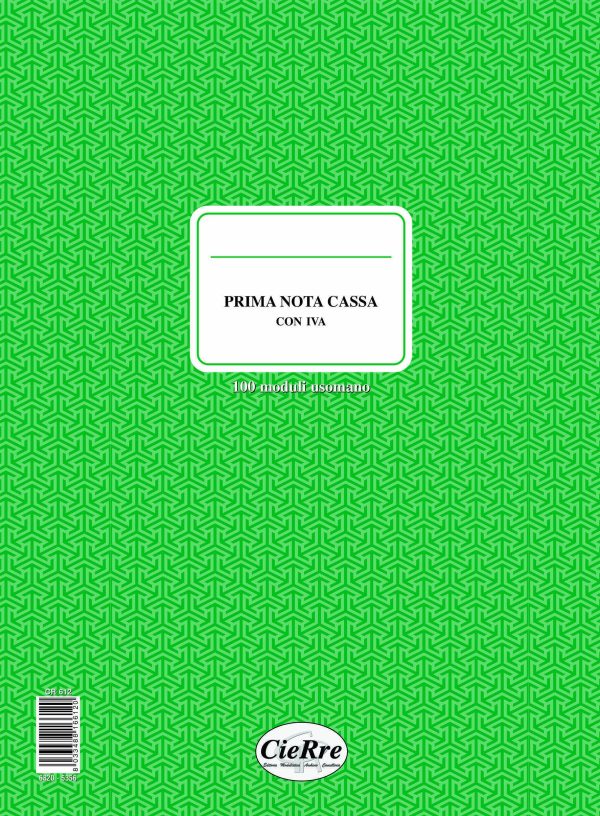 CR612 Blocco prima nota cassa IVA usomano | Cierre