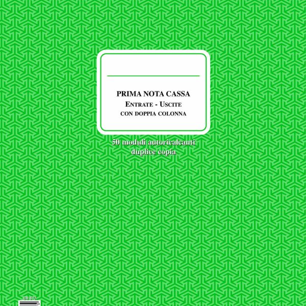 CR617 Blocco prima nota cassa entrate-uscite con doppia colonna | Cierre