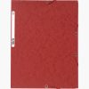 rosso Cartella A4 doppio elastico con 3 lembi carta lucida
