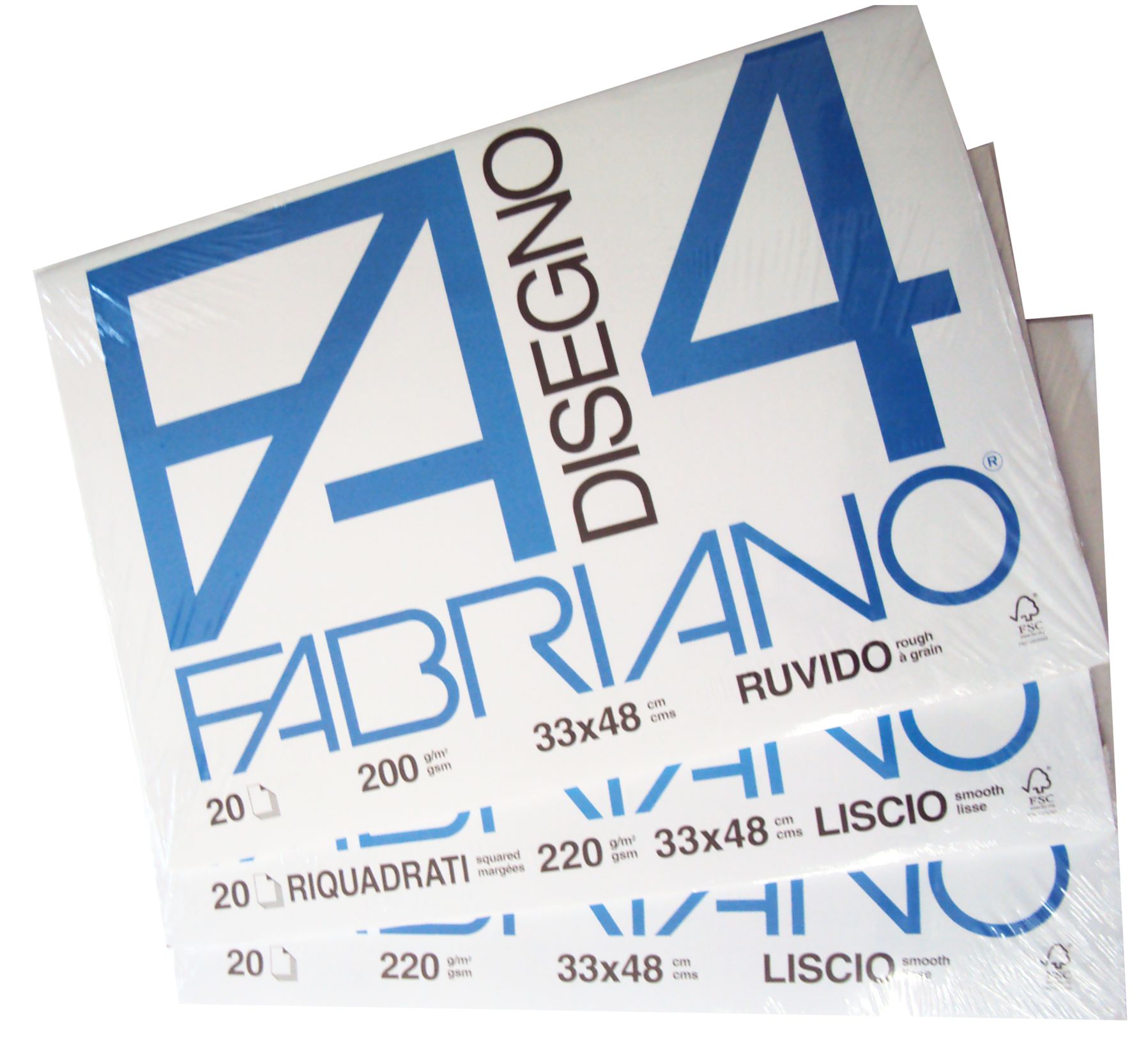 Blocco disegno Fabriano F4 33X48 Liscio