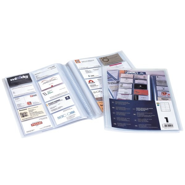 Porta biglietti da visita A4 100 tasche