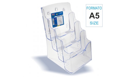 Porta depliant 4 scomparti A5 | Wiler