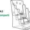 Porta depliant 4 scomparti A5 | Wiler