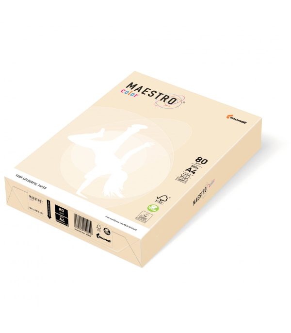 Maestro-Color-Crema-CR20 Risma carta vari colori tenui 80g | Maestro Color