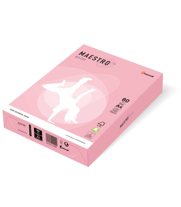 Maestro-Color-Rosa-PI25 Risma carta vari colori tenui 80g | Maestro Color