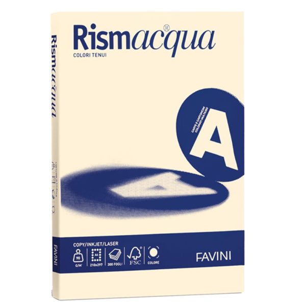 Risma carta vari colori tenui 90g | Favini Rismacqua