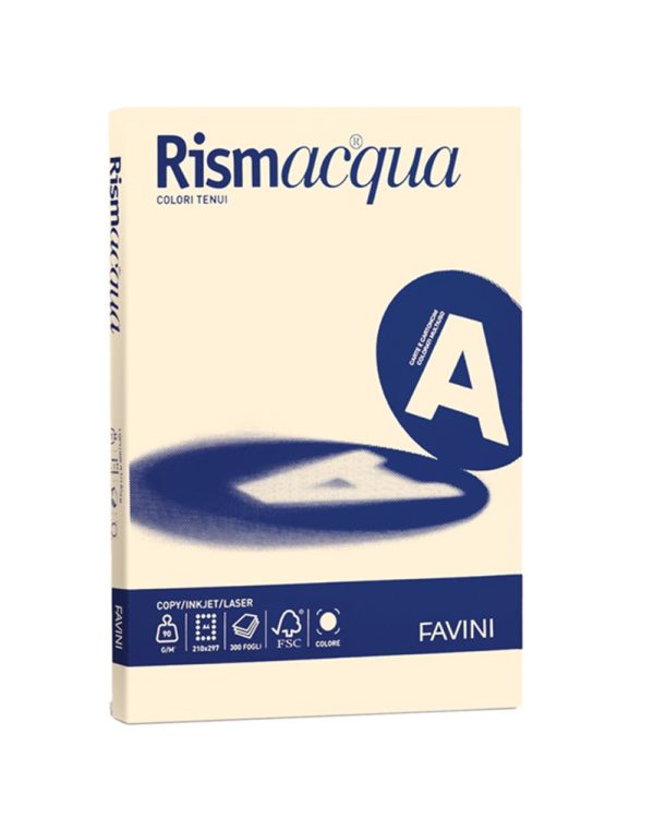 colorata-carta-rismacqua-140gr-a4-200fg-camoscio-02-favini Risma carta vari colori tenui 140g | Favini Rismacqua