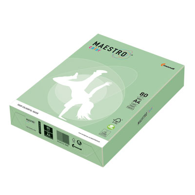 gn27_verde Risma carta vari colori tenui 80g | Maestro Color