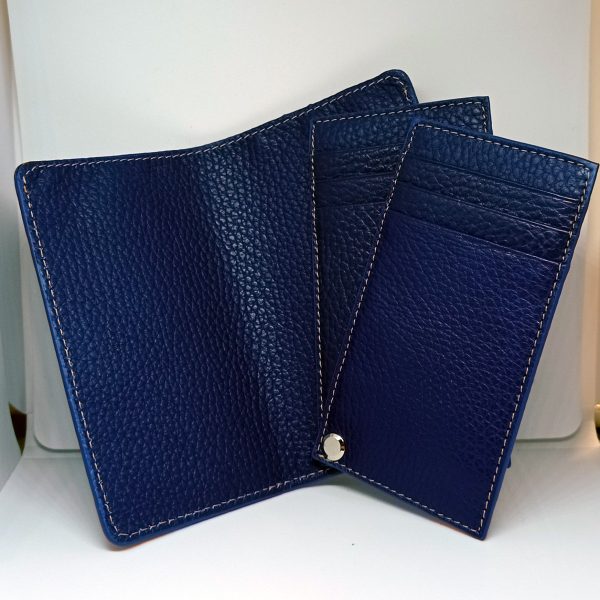 Portafoglio a ventaglio in vera pelle