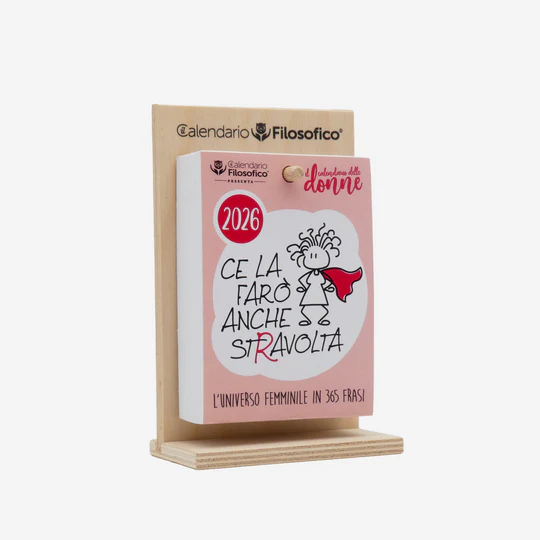 a6dleg Calendario filosofico delle donne con supporto in legno 10x14