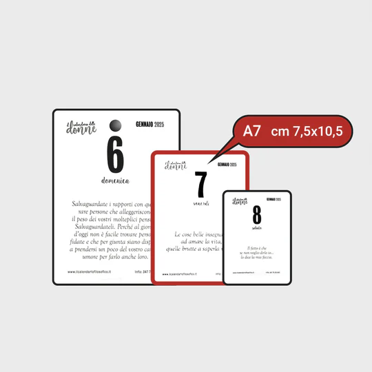 a7dcar_1 Calendario Filosofico delle donne con alette 7,5x10,5
