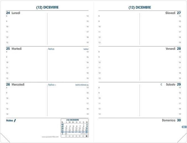 Agenda settimanale intercambiabile SapaX 10x15 | Quo Vadis