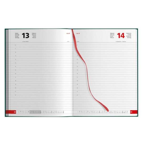 Agenda giornaliera Maxi Gommato 21x30 | Cierre