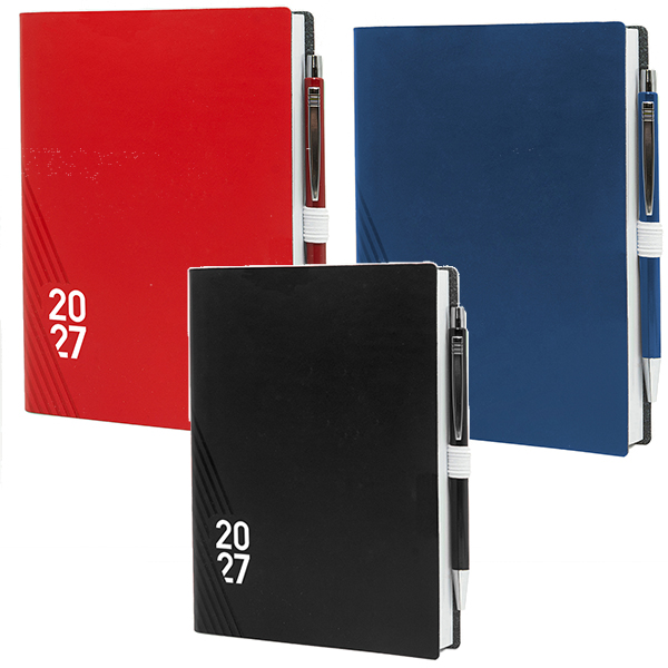 7149kr_2027 Agenda giornaliera Kairos Cuoio Rigenerato 12x17 | InTempo