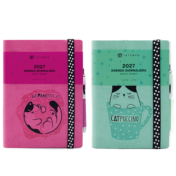 Agenda giornaliera Cats Life 12x17 | InTempo