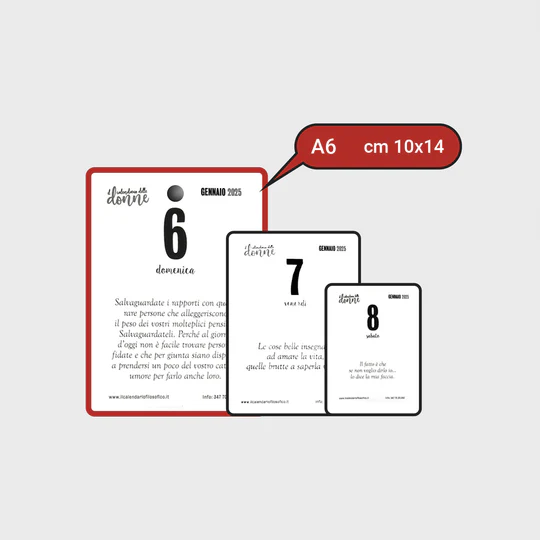 Calendario Filosofico delle donne 10x14