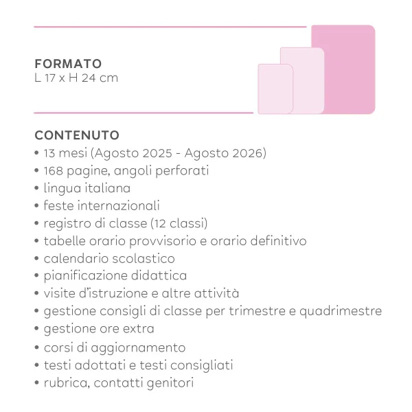 Agenda del docente settimanale 17x24 | Legami Milano