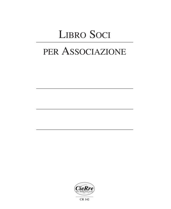 CR142-2 Registro libro soci per associazioni | Cierre