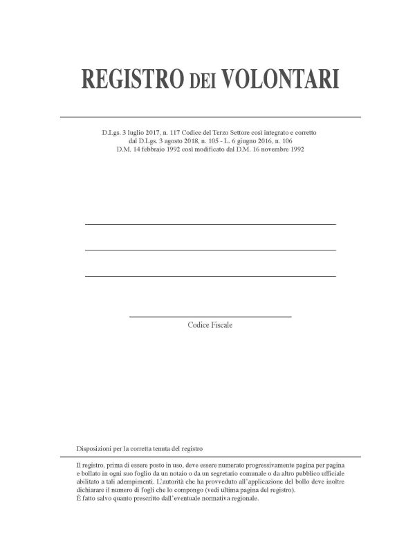 CR144_2 Registro dei soci volontari per associazioni | Cierre