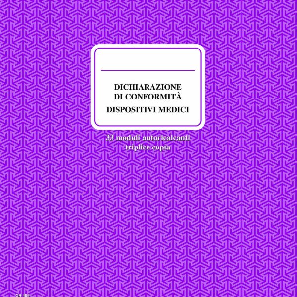 CR489-1 Blocco dichiarazione di conformità dispositivi medici | Cierre