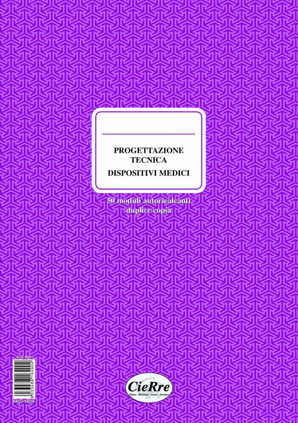 CR490-1 Blocco progettazione tecnica dispositivi medici | Cierre