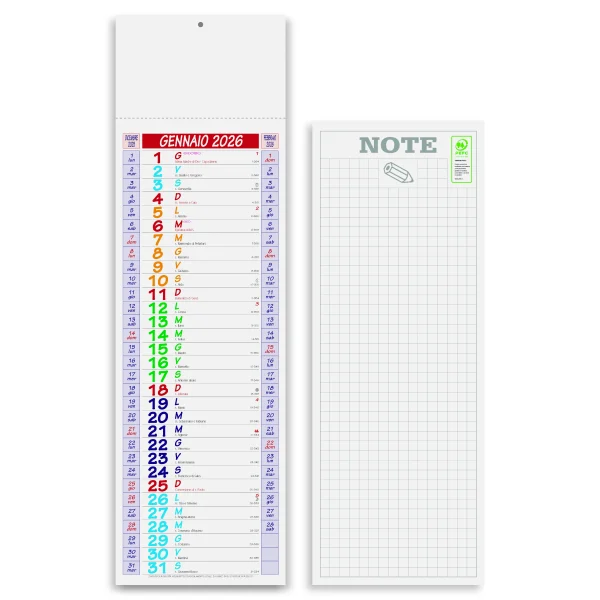 PA670 Calendario da muro olandese Silhouette 14x47 | Cierre