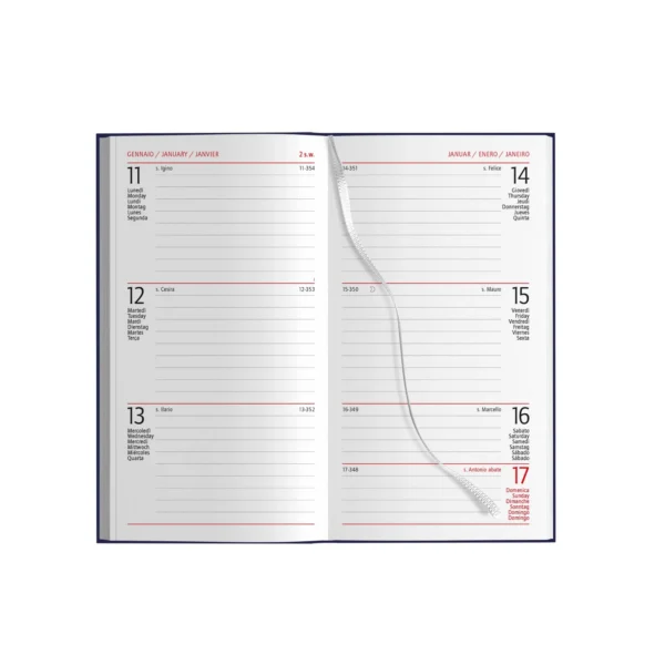 Agenda settimanale Gommato 8x14 | Cierre