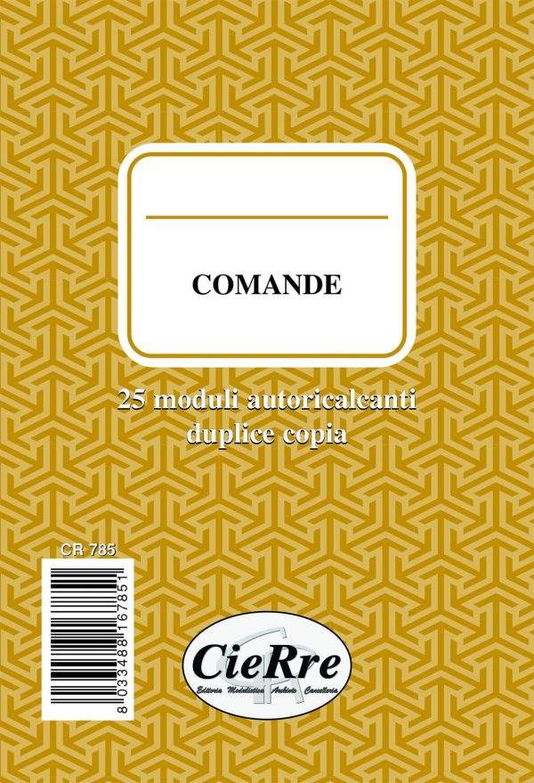 CR785 Blocco comande generiche 9x14 due copie | Cierre