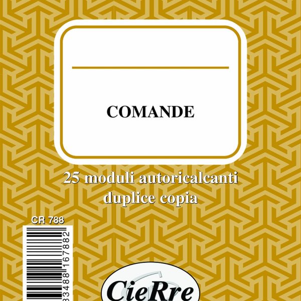CR788 Blocco comande generiche 7,5x10,5 due copie | Cierre