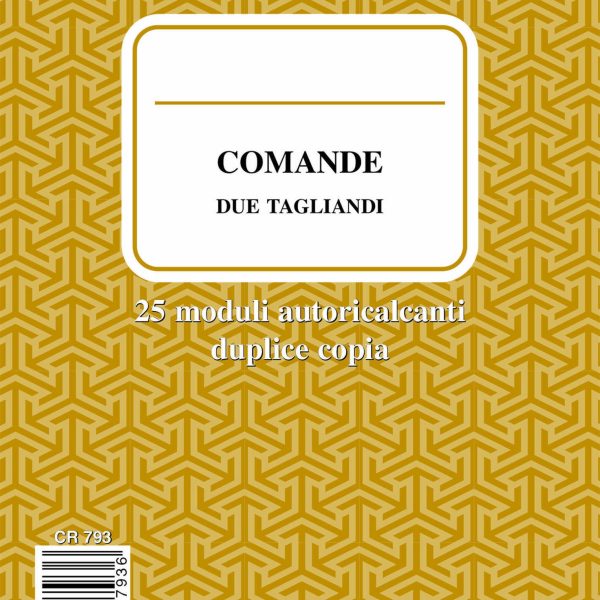 CR793 Blocco comande generiche 10x17 a due tagliandi | Cierre