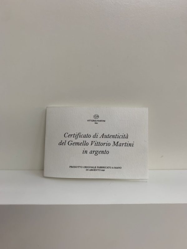 certificato_gemelli_vittorio_martini Portamine 5.6 + gemelli con certificato | Vittorio Martini