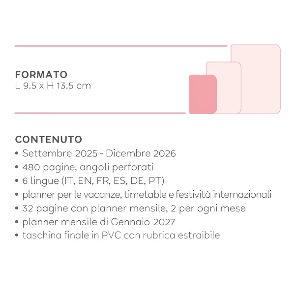 Agenda giornaliera Photo 16 mesi 12x18 | Legami Milano