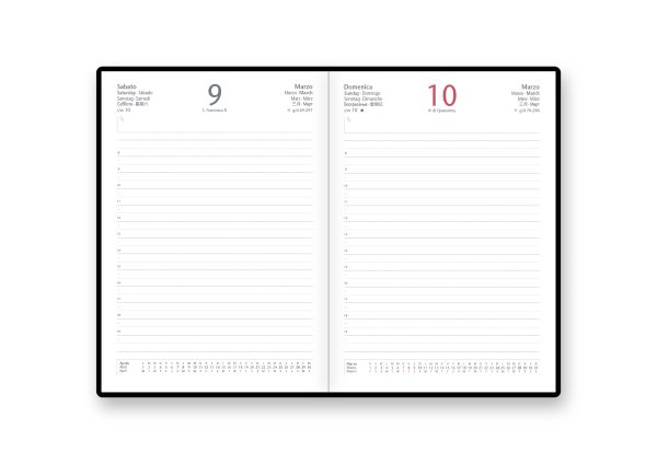 Agenda giornaliera intercambiabile Saffiano 15x21 | InTempo