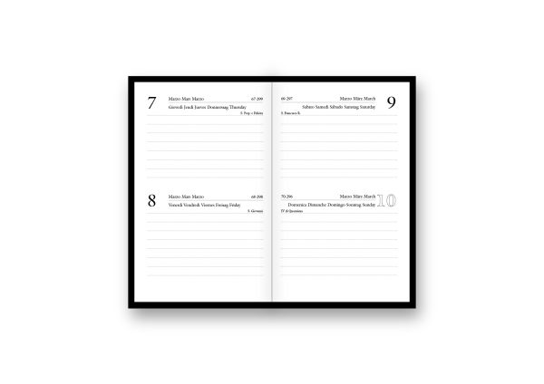 Agenda tascabile bigiornaliera Mandala 8x12,5 | InTempo