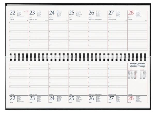 AG_230_2 Agenda settimanale Planning Spiralplast 30x11 | Cierre